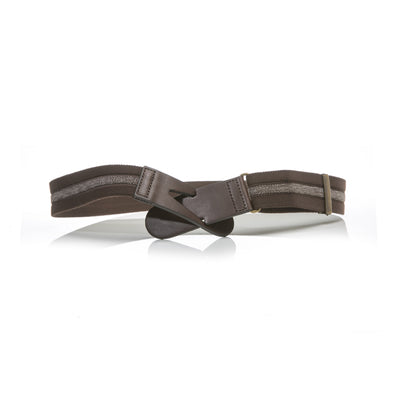 Riga belt - Chocolate Brown with Brown Marl Stripe